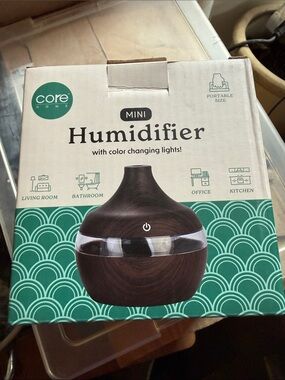 Mini Humidifier in Dark Wood Grain